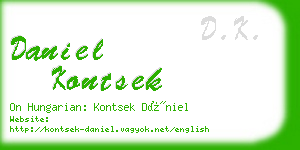 daniel kontsek business card